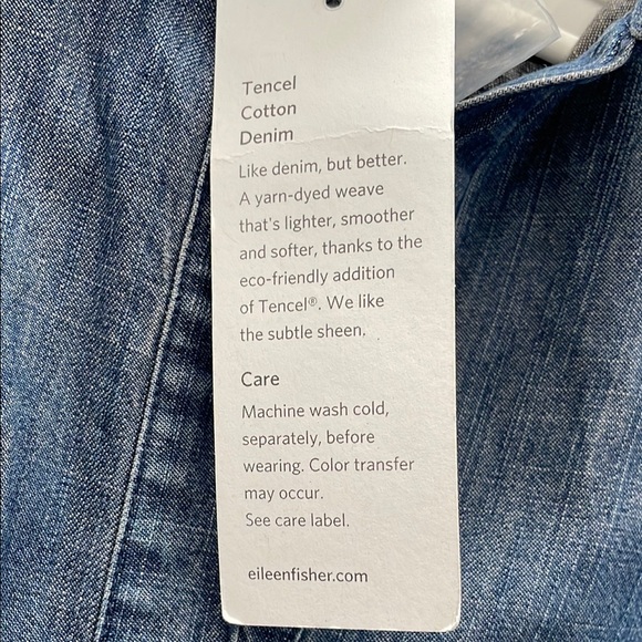 Eileen Fisher Blue Buttoned Midi Sundress - Picture 6 of 7